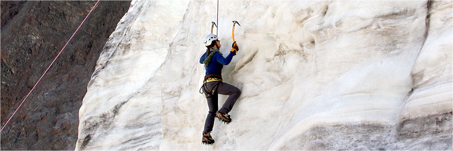 En este momento estás viendo Trekking en Glaciar y Escalada en Hielo